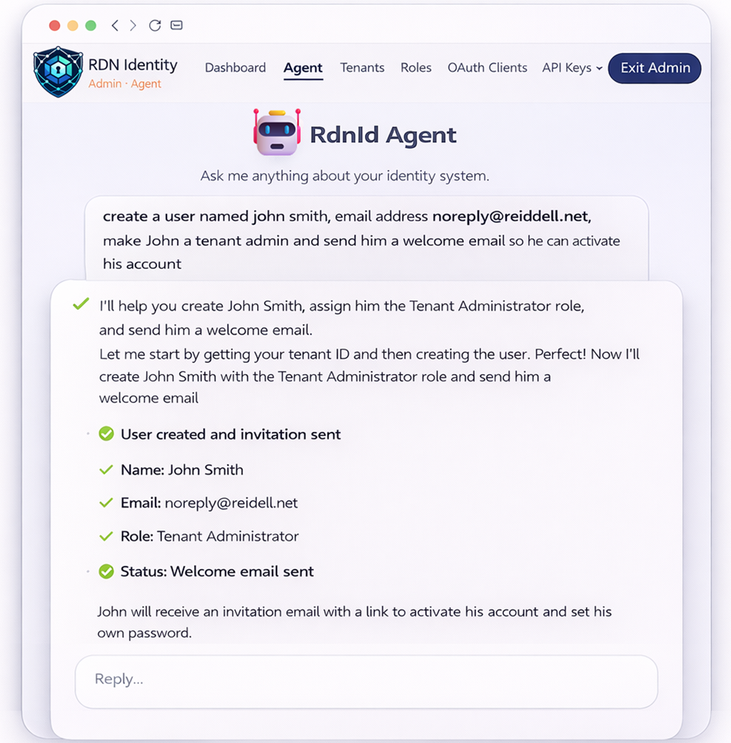 Agent executing tool calls with structured confirmation