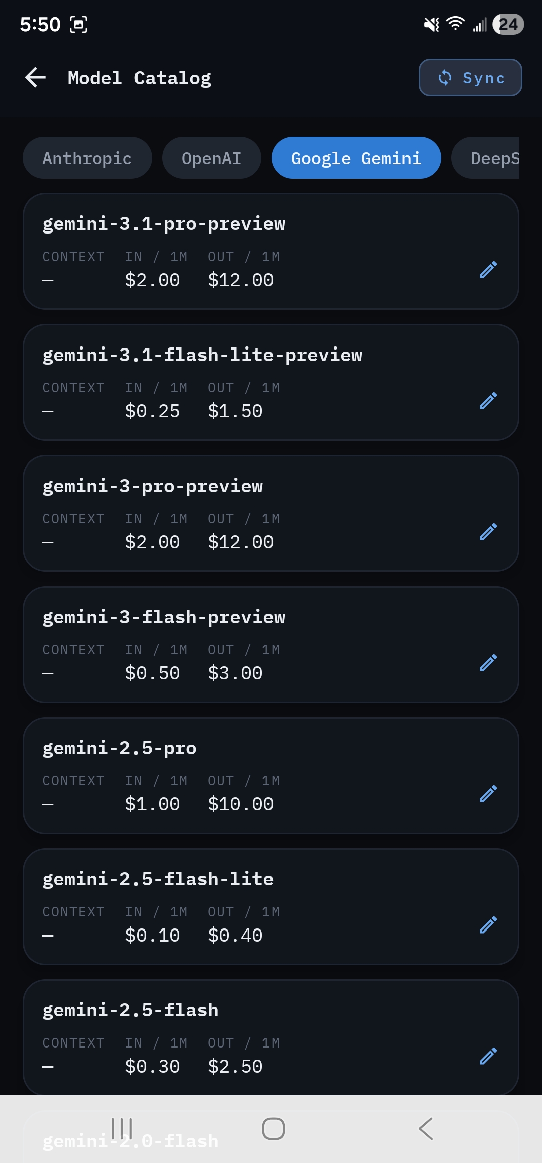 All four providers