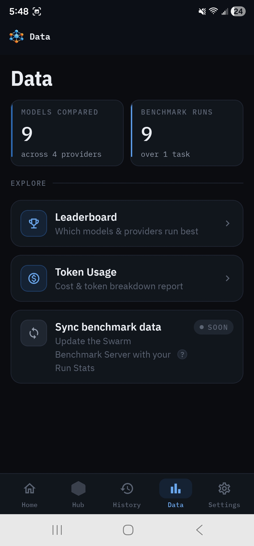 Benchmark hub